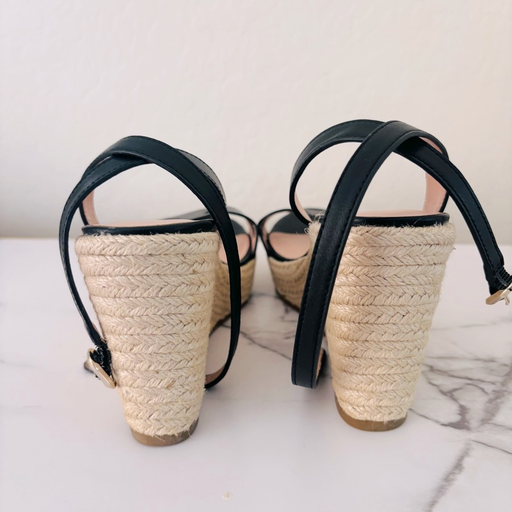Kate Spade Kitt Espadrille Wedge Sandal Size 8.5 - Picture 5 of 9